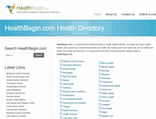 Tablet Screenshot of healthbegin.com
